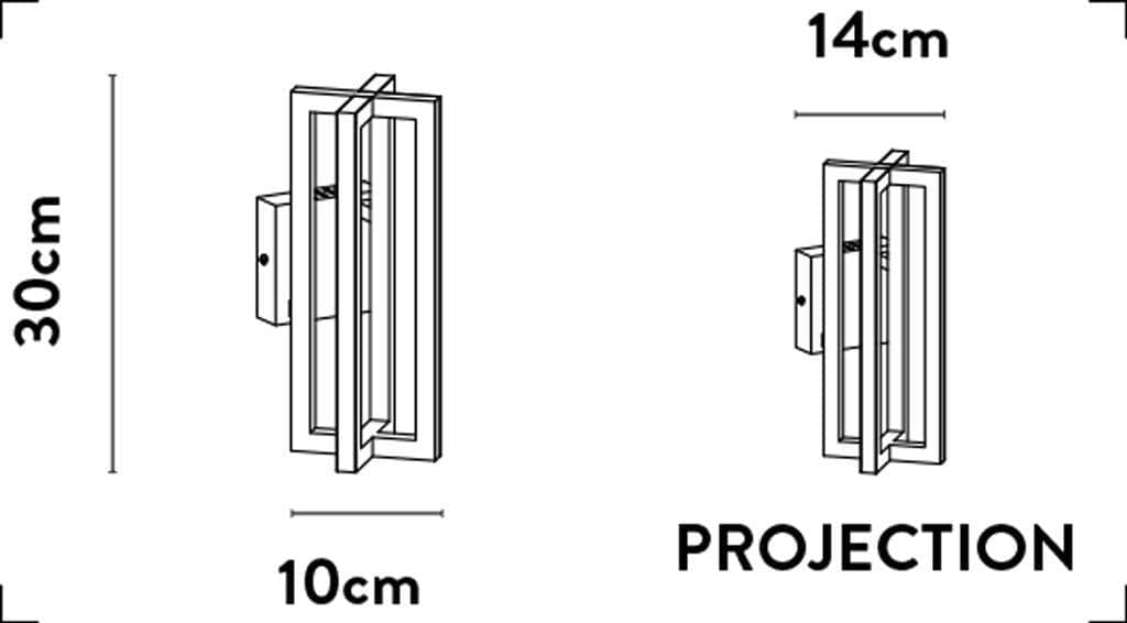  -  S.LIGHT L&B 91412BK LED WALL LIGHT-BRUSHED BLACK METAL  -  60012061