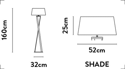 Lights  -  Brindisi Floor Lamp - Satin Brass  -  60012069