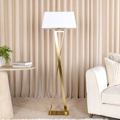 Lights  -  Brindisi Floor Lamp - Satin Brass  -  60012069