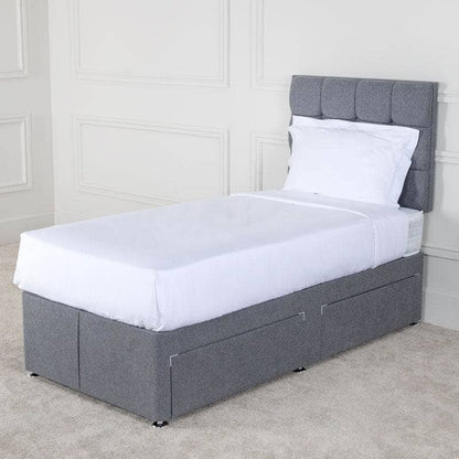  -  Outlet Diamond Single Divan Set - Titanium  -  60012102