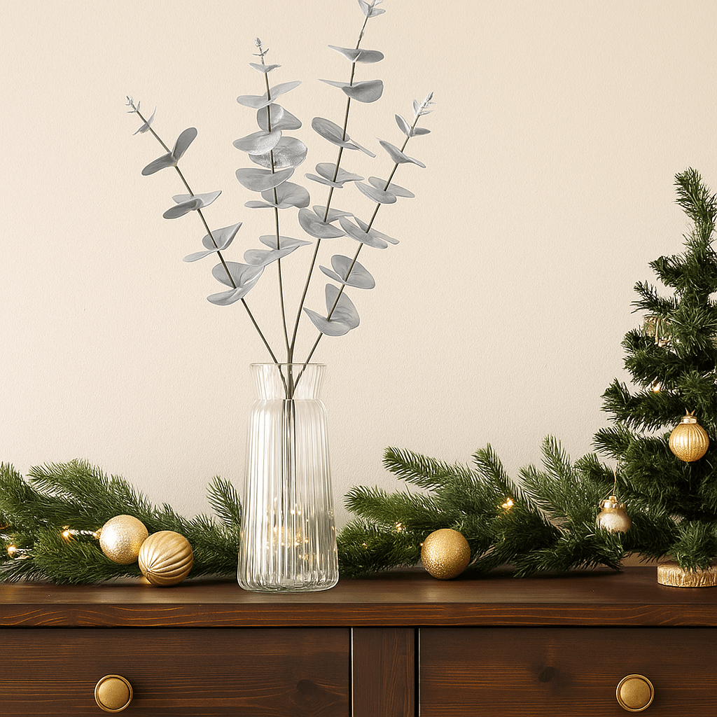 Christmas  -  Silver Spray On Stem - 69cm  -  60012132