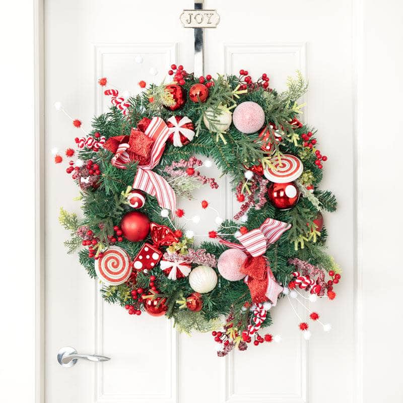 Christmas  -  Candy Sweet & Red Berries Wreath - 76cm  -  60012184