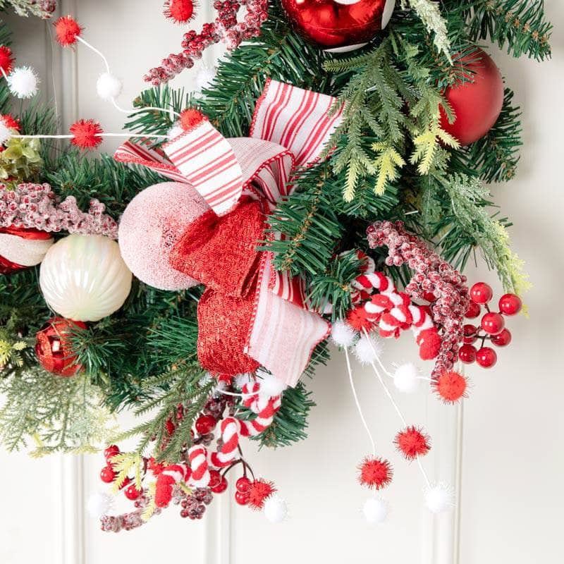Christmas  -  Candy Sweet & Red Berries Wreath - 76cm  -  60012184