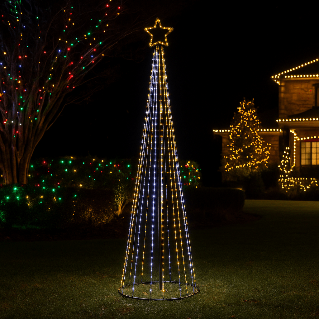 Christmas  -  Flexibright LED Pyramid Tree Christmas Lights - Warm White  -  60012271