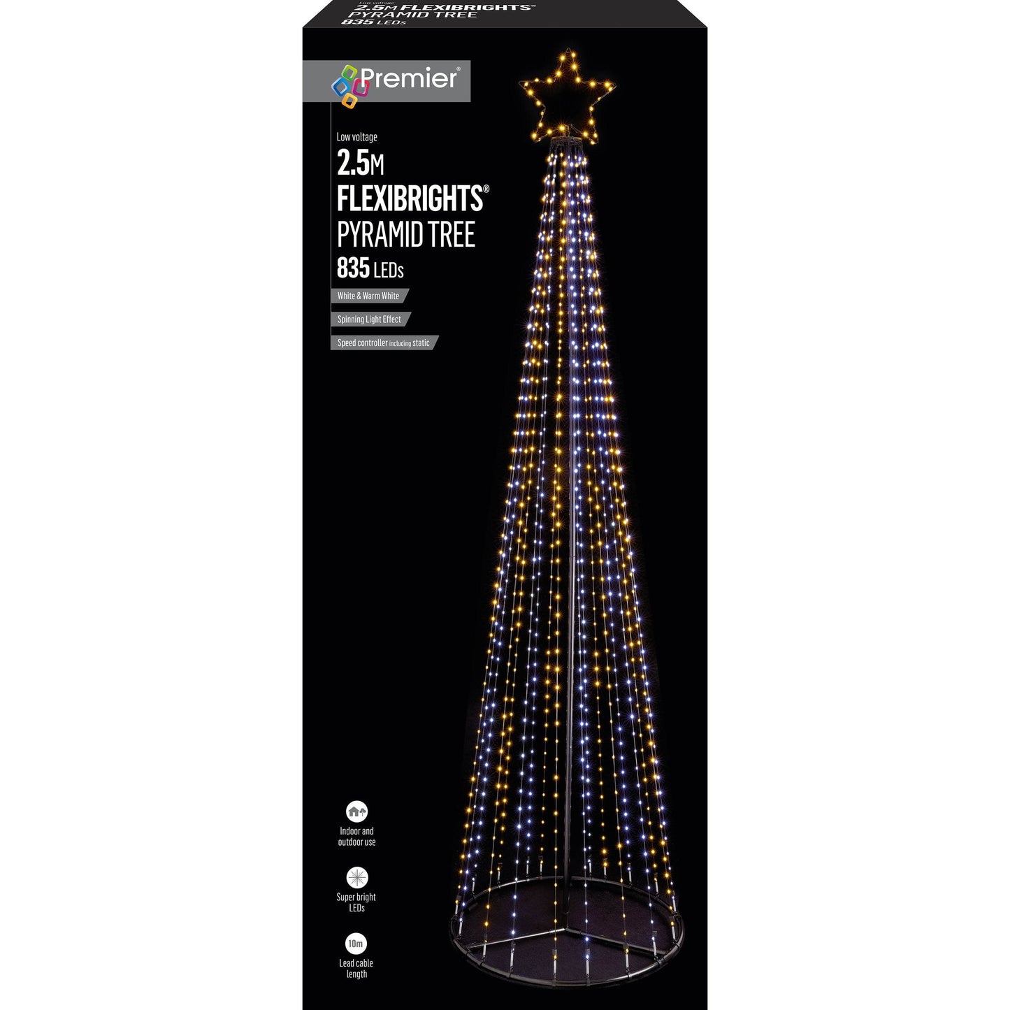 Christmas  -  Flexibright LED Pyramid Tree Christmas Lights - Warm White  -  60012271