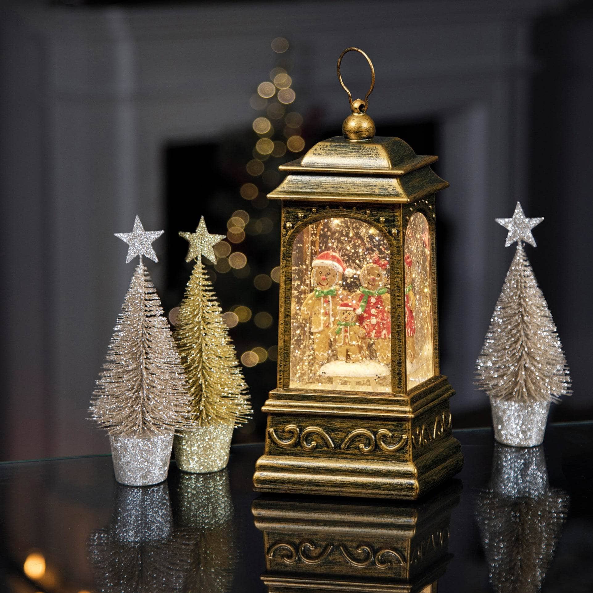 Christmas  -  Gingerbread Water Spinner - 21cm  -  60012278