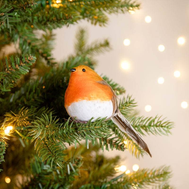 Christmas  -  Reggie Robin Clip Christmas Decoration - 12cm  -  60012331