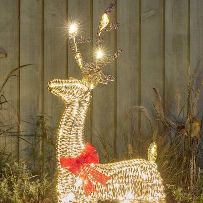 Christmas  -  Gold GlitterTwist Reindeer - 80cm  -  60012354