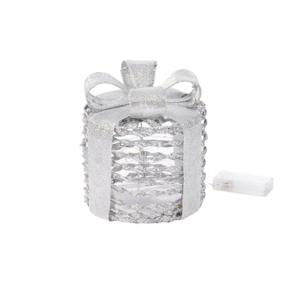 Christmas  -  Silver GlitterTwist Gift Boxes - Set of 3  -  60012368