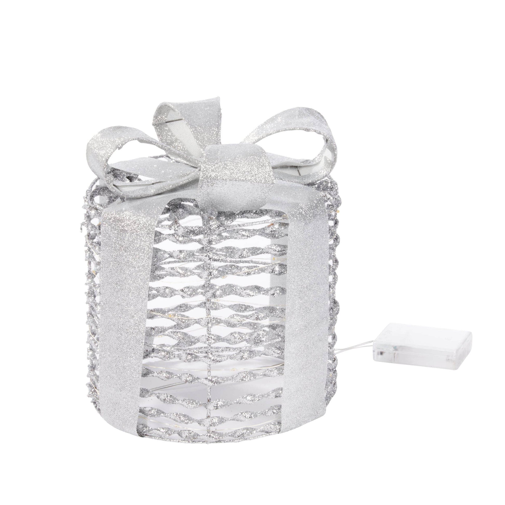 Christmas  -  Silver GlitterTwist Gift Boxes - Set of 3  -  60012368