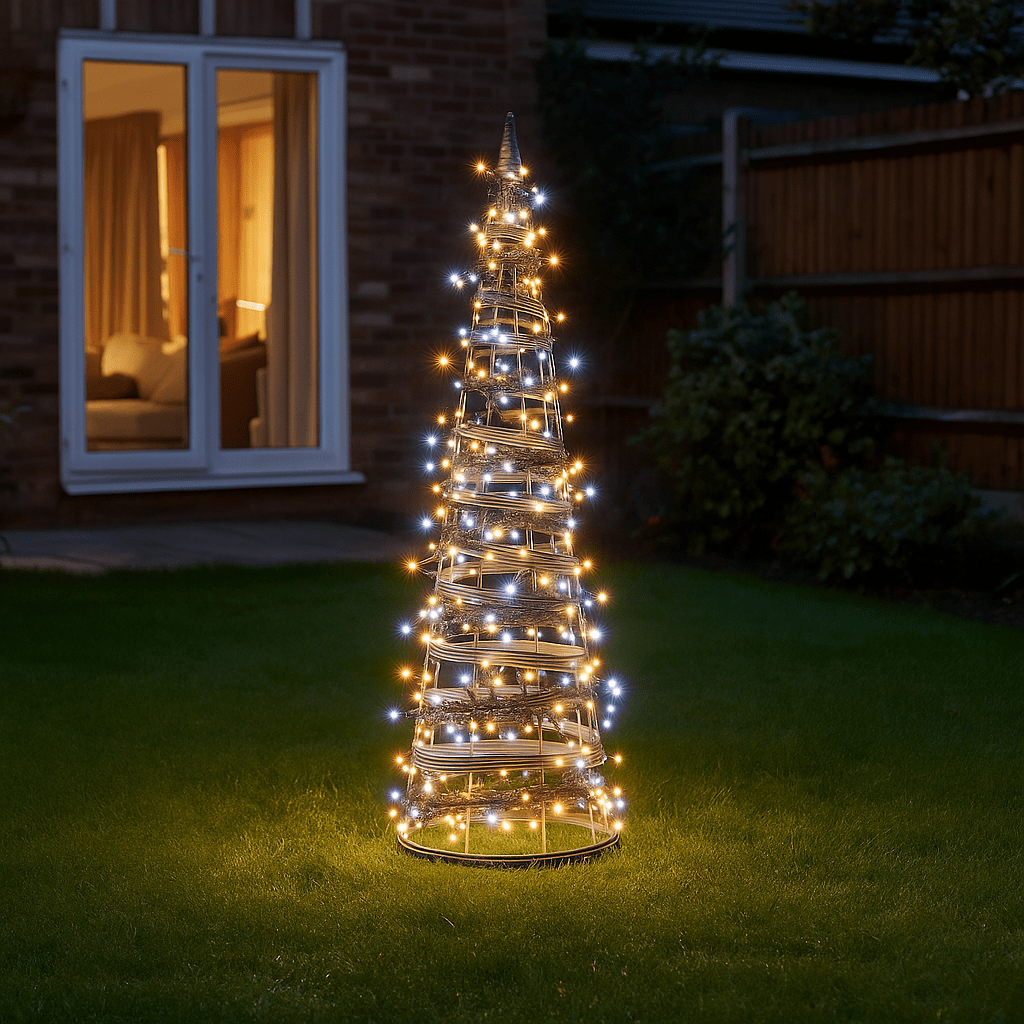 Christmas  -  768 LED Compact Cluster Christmas Tree Lights - White & Warm White  -  60012396