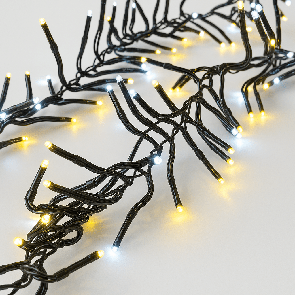 Christmas  -  768 LED Compact Cluster Christmas Tree Lights - White & Warm White  -  60012396