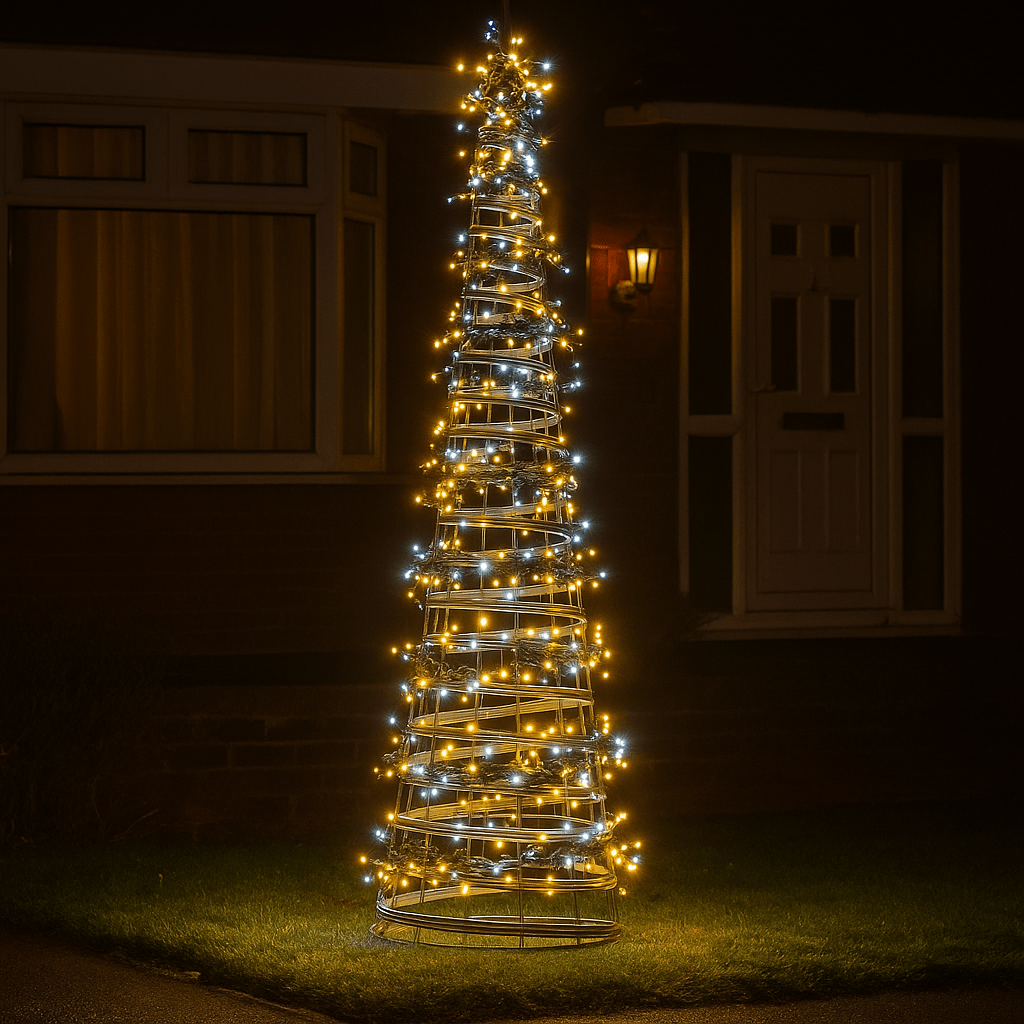 Christmas  -  1152 LED Compact Cluster Christmas Tree Lights - White & Warm White  -  60012409