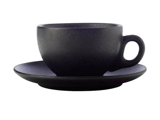 Kitchenware  -  Caviar Coupe Cup & Saucer - Black  -  60012878