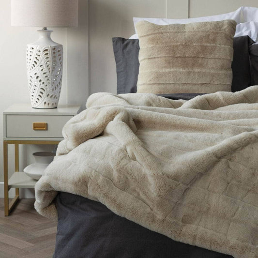 Homeware  -  Alaska Faux Fur Cushion - Oatmeal  -  60013499