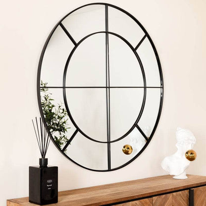 Mirrors  -  Circular Window Mirror - Black  -  60013562