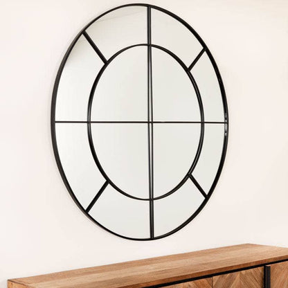 Mirrors  -  Circular Window Mirror - Black  -  60013562
