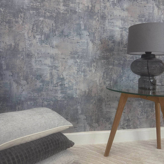 Wallpaper  -  Belgravia Plaster Blue Wallpaper - 9023  -  60013688