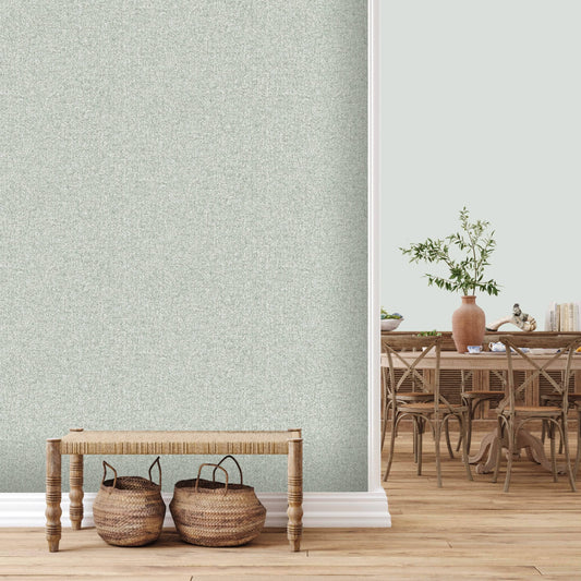 Wallpaper  -  Rasch Fiji Sage Linen Wallpaper - 316124  -  60013733