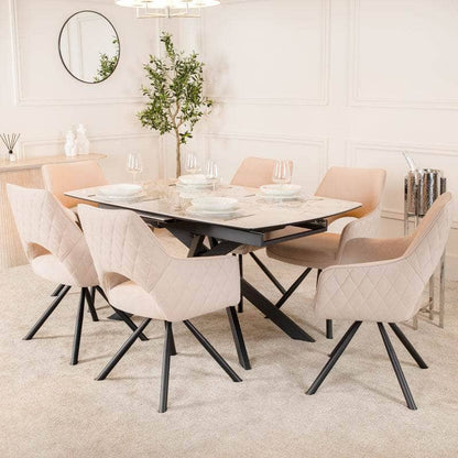 Furniture  -  Santiago Extending Table & 6 Paris Chairs  -  60014049