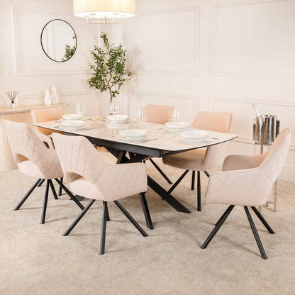 Furniture  -  Santiago Extending Table & 6 Paris Chairs  -  60014049