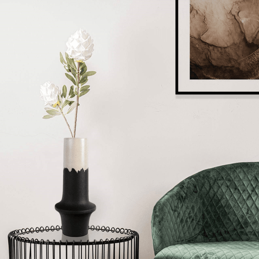 Homeware  -  Black & White Ceramic Vase - 36.8cm  -  60014130