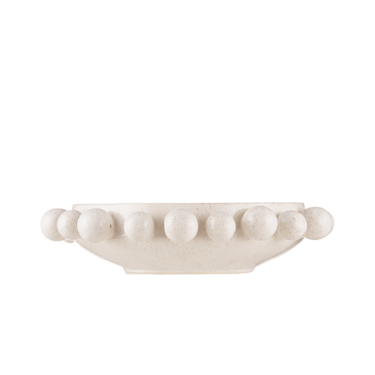 Homeware  -  Bobble Edged White Ceramic Dish - 7cm  -  60014133
