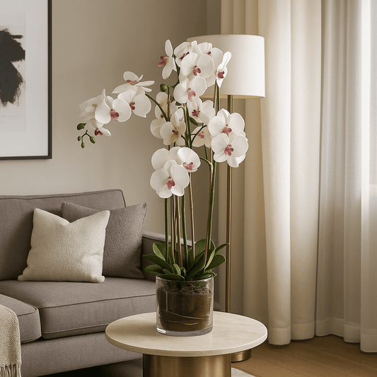 Homeware  -  Orchid in Glass Vase - 122cm  -  60014134