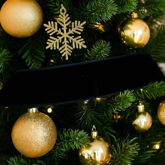 Christmas  -  Black Velvet Ribbon - 63mm x 10 yards  -  60014170
