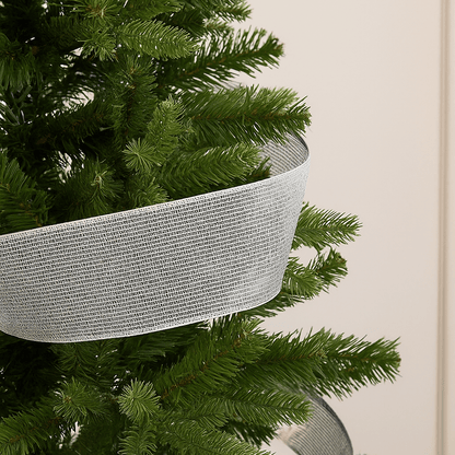 Christmas  -  Silver Mesh Ribbon - 63mm x 10 yards  -  60014178