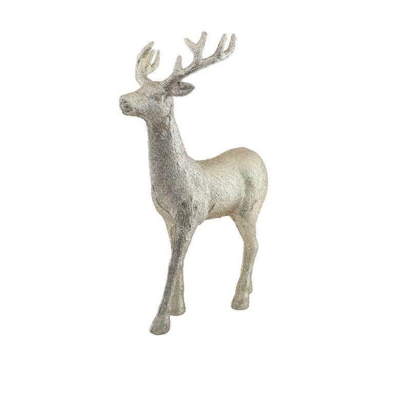 Christmas  -  Glitter Gold Standing Reindeer Ornament - 45cm  -  60014181