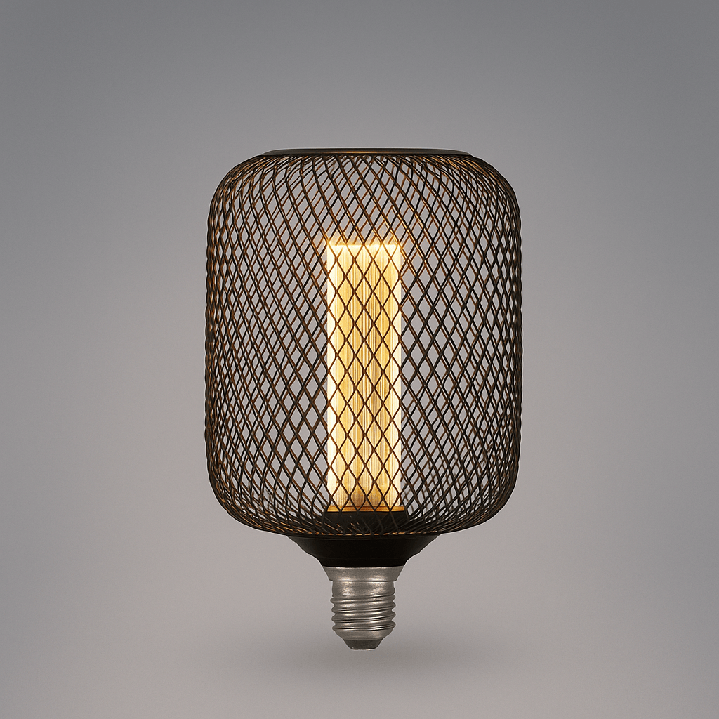 Lights  -  Black Mesh Drum Lamp - 18.5cm  -  60014275