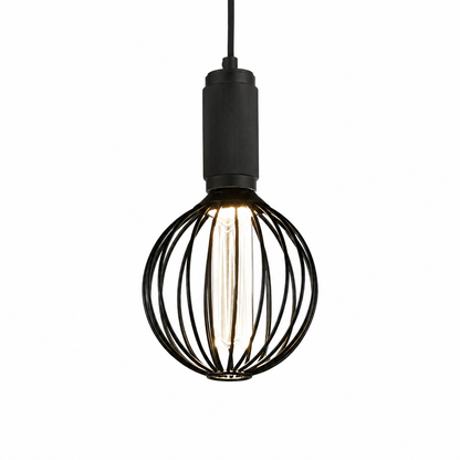 Lights  -  26004BK LED Globe Cage Ceiling Light - Black  -  60014277