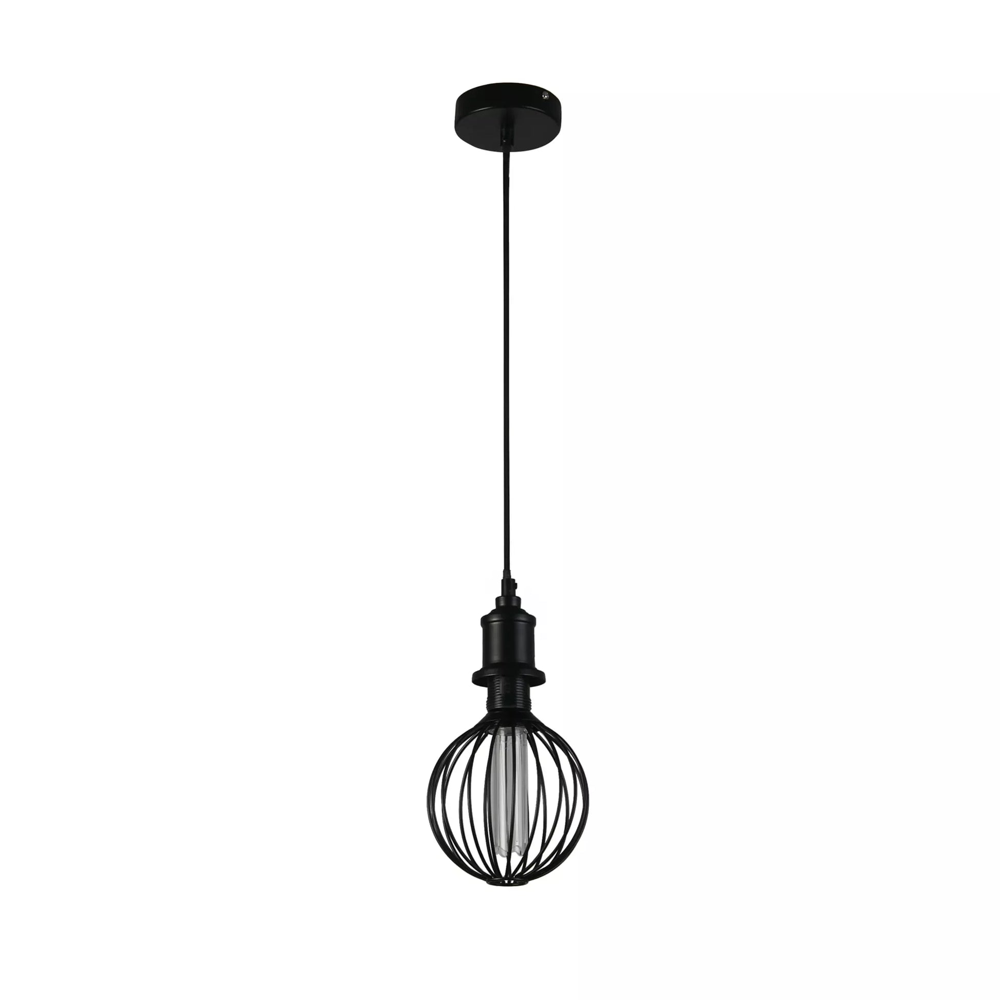 Lights  -  26004BK LED Globe Cage Ceiling Light - Black  -  60014277