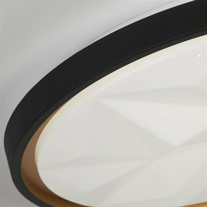 Lights  -  Novara Flush Ceiling Light - Black & Gold  -  60014298