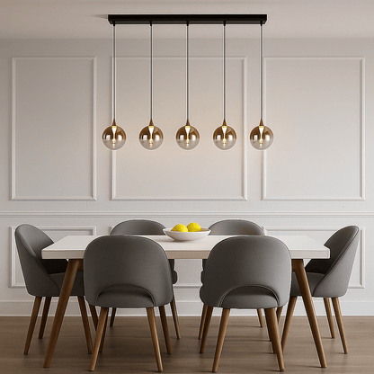Lights  -  Livorno 5 Light Pendant Light - Black & Gold  -  60014324