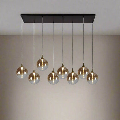 Lights  -  Livorno 8 Light Pendant Light - Black & Gold  -  60014325