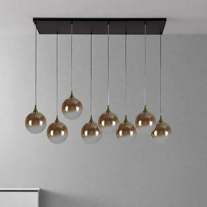 Lights  -  Livorno 8 Light Pendant Light - Black & Gold  -  60014325
