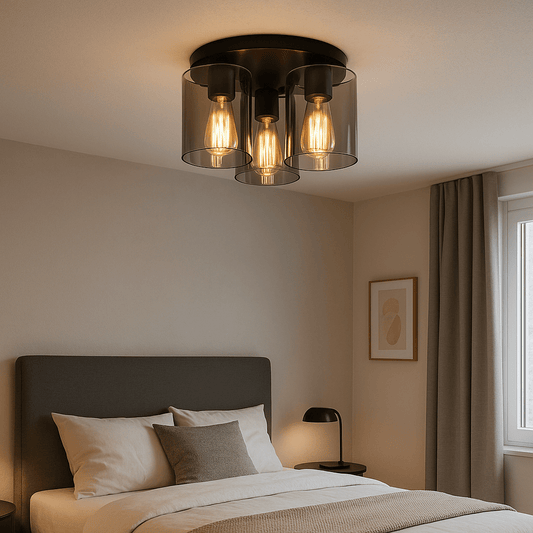 Lights  -  Ferrara 3 Light Ceiling Light - Black  -  60014337