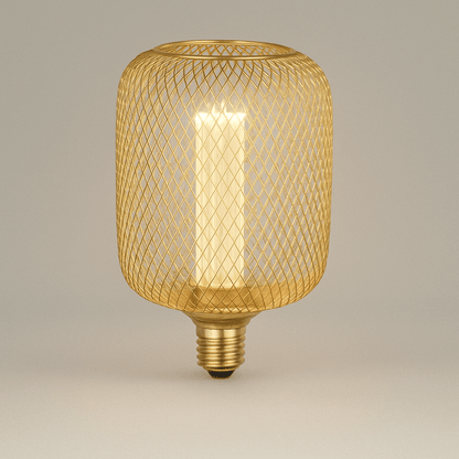 Lights  -  Gold Mesh Drum Lamp - 18.5cm  -  60014343