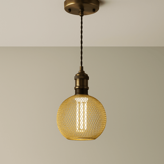 Lights  -  26003GO Gold Mesh Ceiling Light  -  60014344