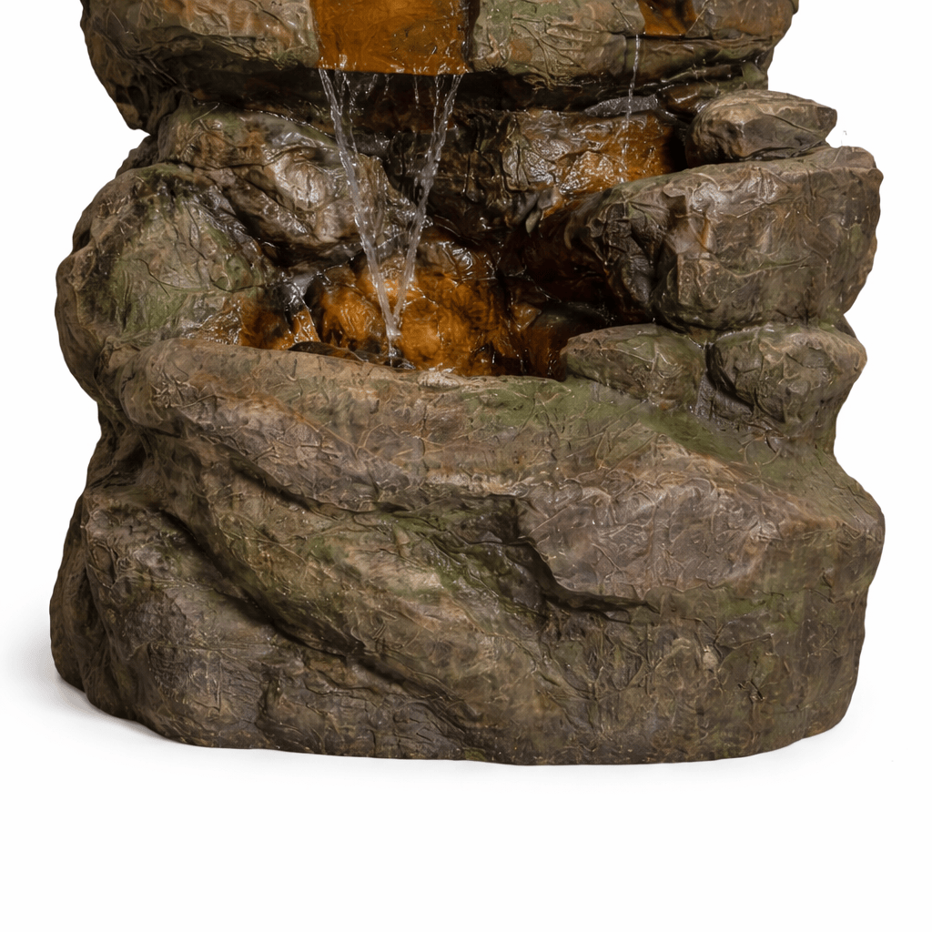 Gardening  -  Mossley Rockfalls Colour Changing Water Feature  -  60014433