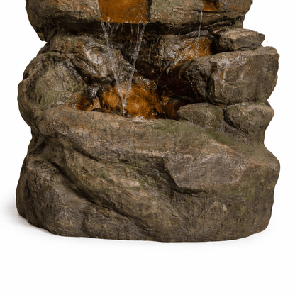 Gardening  -  Mossley Rockfalls Colour Changing Water Feature  -  60014433