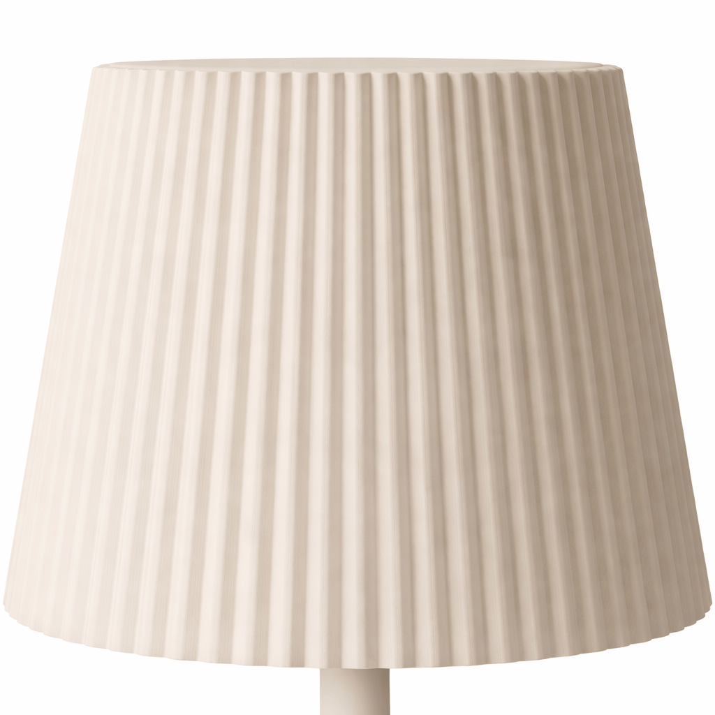 Lights  -  Beige Pleated Table Lamp - 10 x 36cm  -  60014496