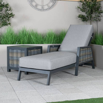 Gardening  -  Weatherking Ascot Sunlounger & Side Table  -  60014502