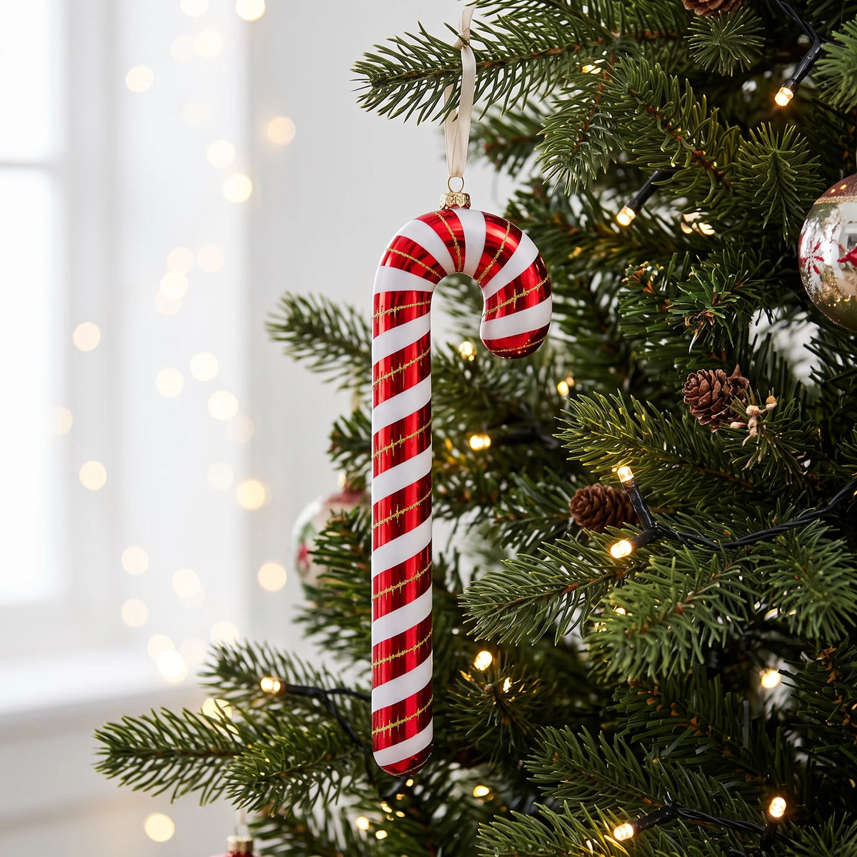 Christmas  -  Red and Gold Candy Cane - 30cm  -  60039441