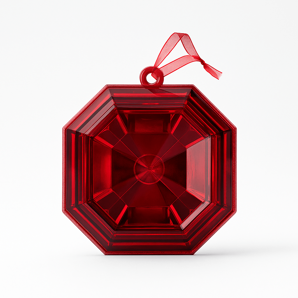 Christmas  -  Square Burgundy Box Jewel - 15.5cm  -  60039448