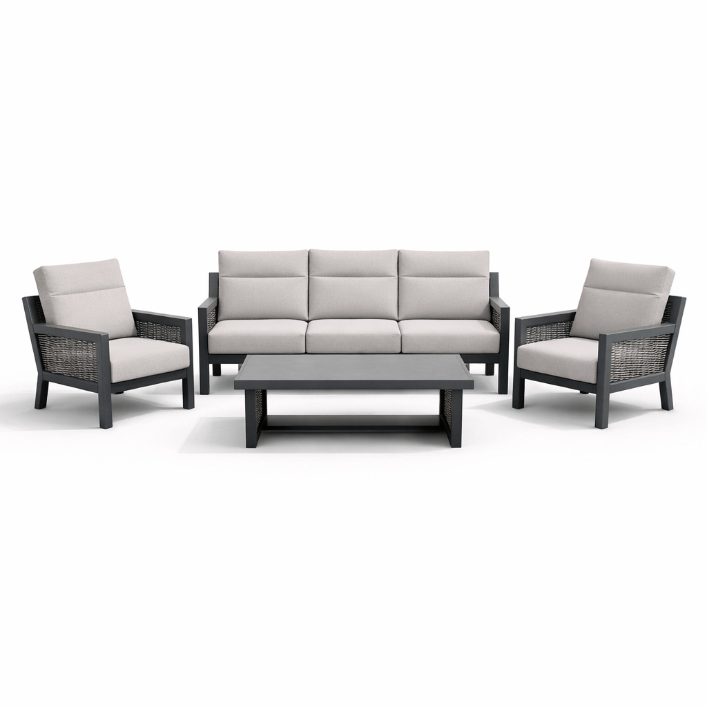 Gardening  -  Ascot Lounge Set 3 Seater - Grey  -  60064271