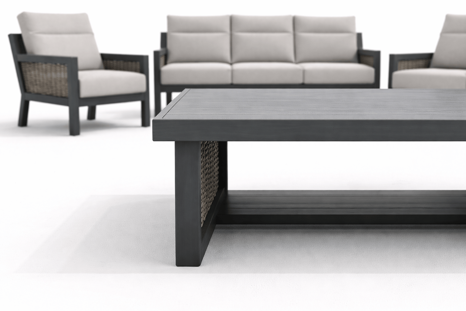 Gardening  -  Ascot Lounge Set 3 Seater - Grey  -  60064271