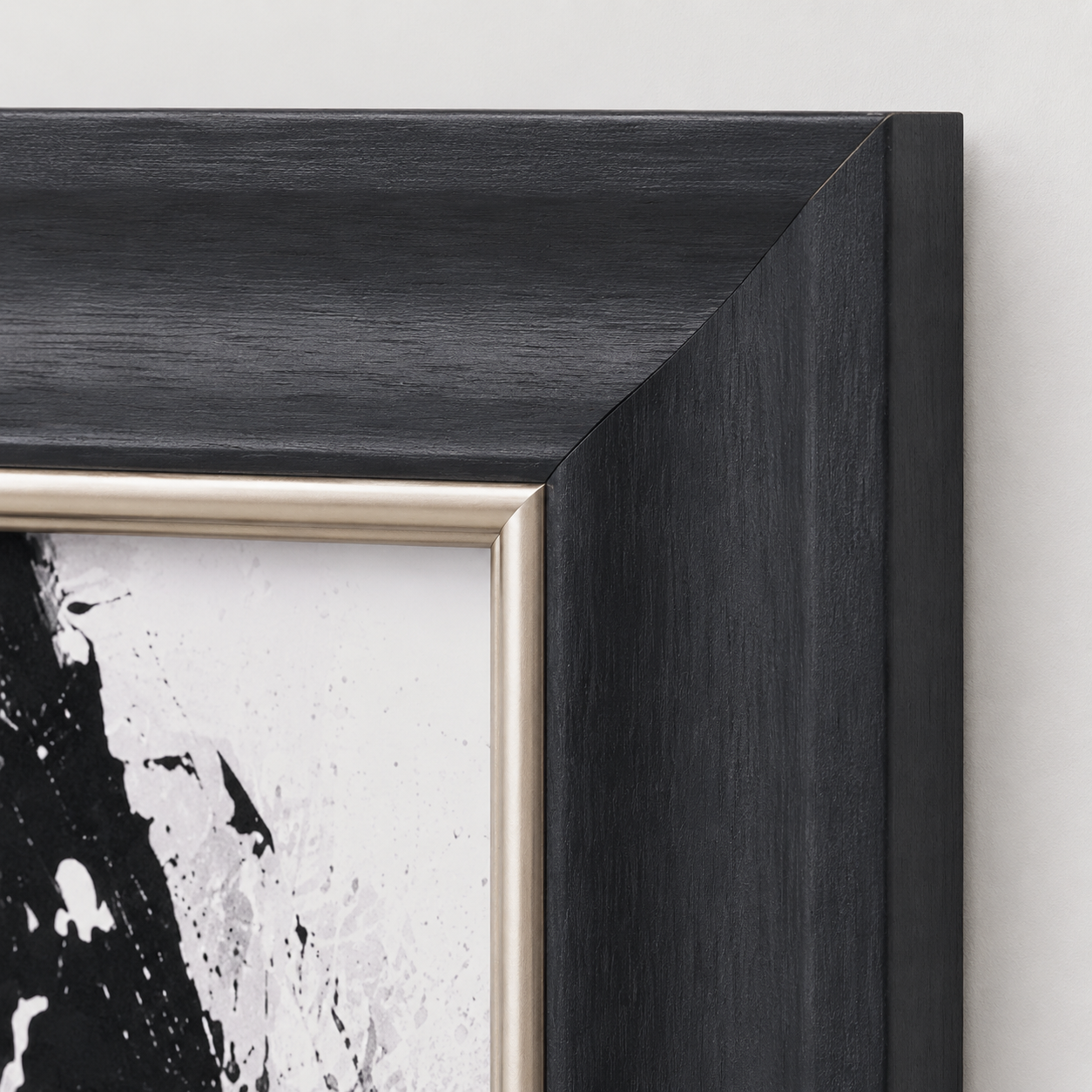 60064446 Black & Gold Abstract Painting - 76 x 116cm